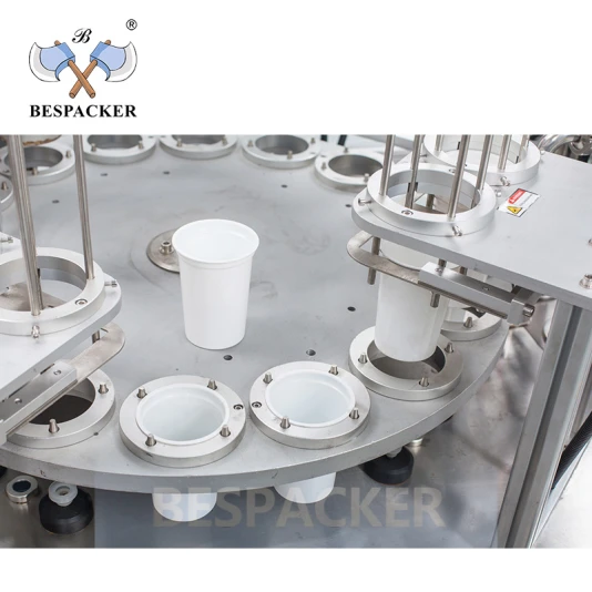 XBG-900*2 Automatic Jelly Water Plastic Cup Milk Yoghurt Cup Filling and Sealing Machine With Dust Cover